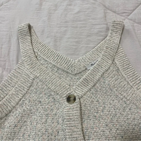 ❌SOLD❌Madewell Rainbow Marled Wakefield Button-Front Sweater Tank Size S - Picture 9 of 12